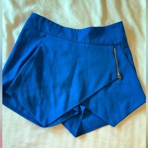 Ice Fashion Royal Blue Skort Shorts Asymmetric High
Waisted Short Mini Size XS